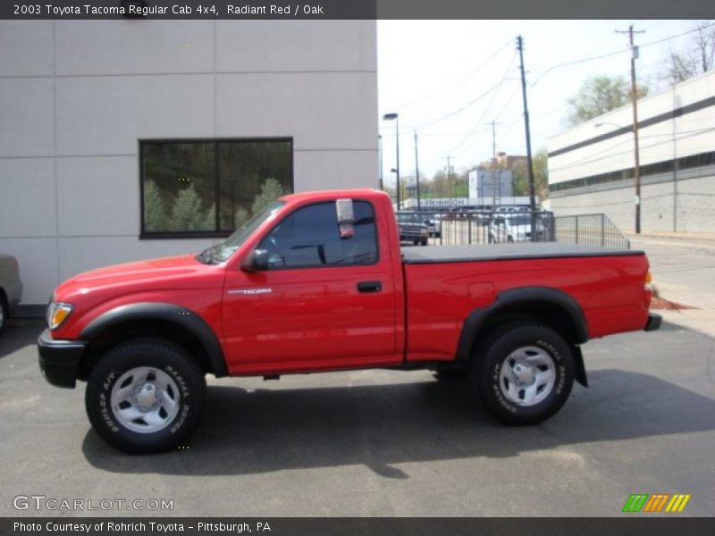 Radiant Red / Oak 2003 Toyota Tacoma Regular Cab 4x4