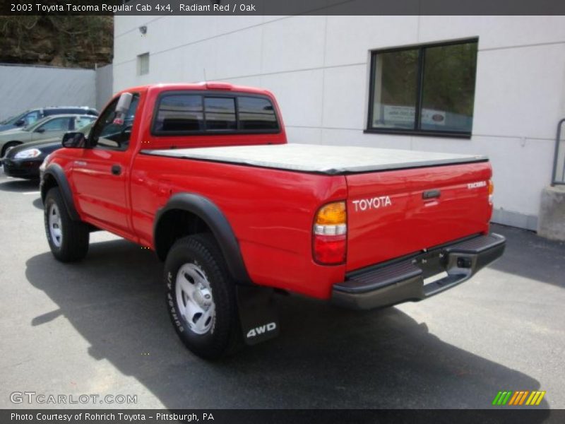 Radiant Red / Oak 2003 Toyota Tacoma Regular Cab 4x4