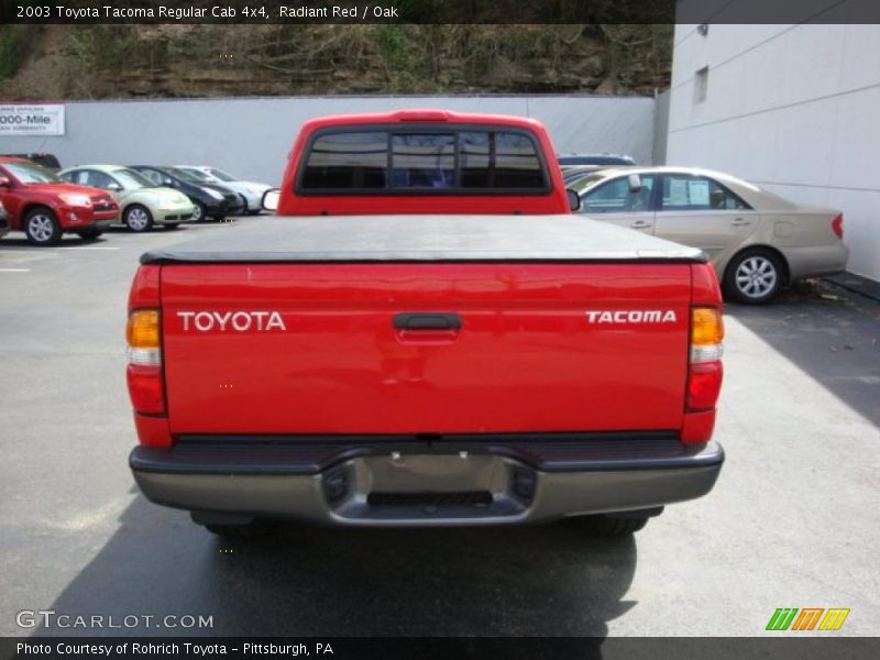 Radiant Red / Oak 2003 Toyota Tacoma Regular Cab 4x4