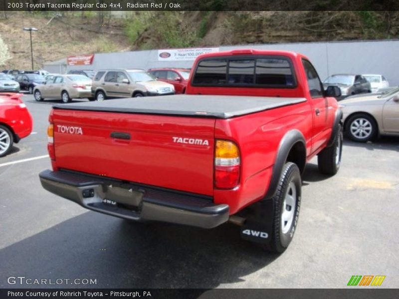 Radiant Red / Oak 2003 Toyota Tacoma Regular Cab 4x4