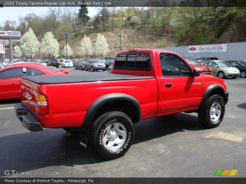 Radiant Red / Oak 2003 Toyota Tacoma Regular Cab 4x4