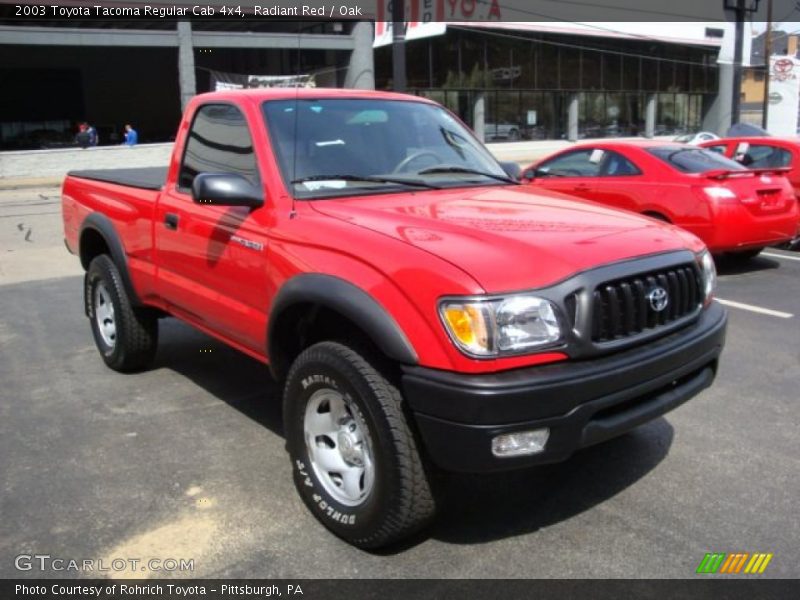 Radiant Red / Oak 2003 Toyota Tacoma Regular Cab 4x4