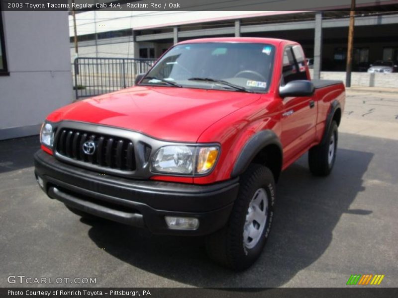 Radiant Red / Oak 2003 Toyota Tacoma Regular Cab 4x4