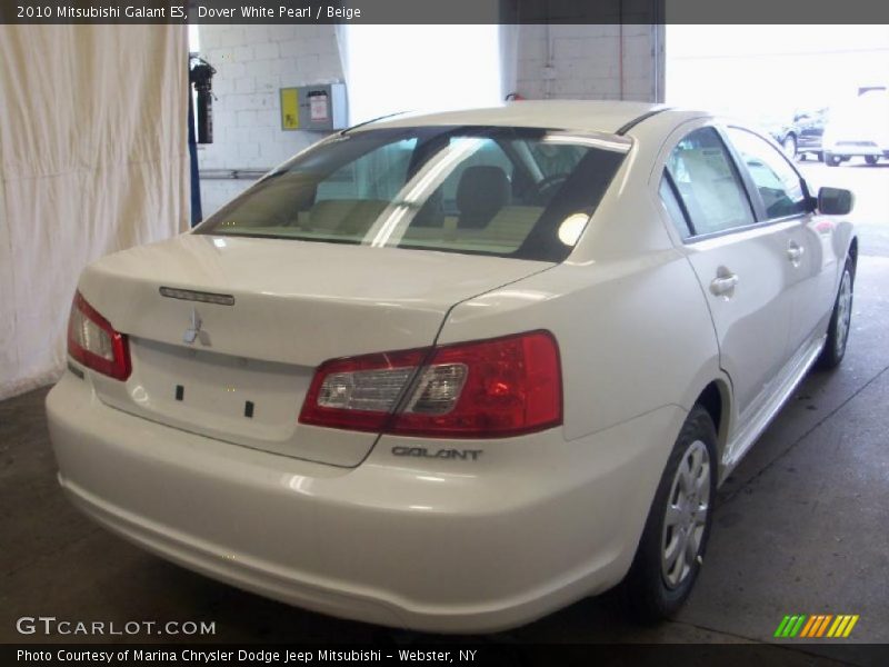 Dover White Pearl / Beige 2010 Mitsubishi Galant ES