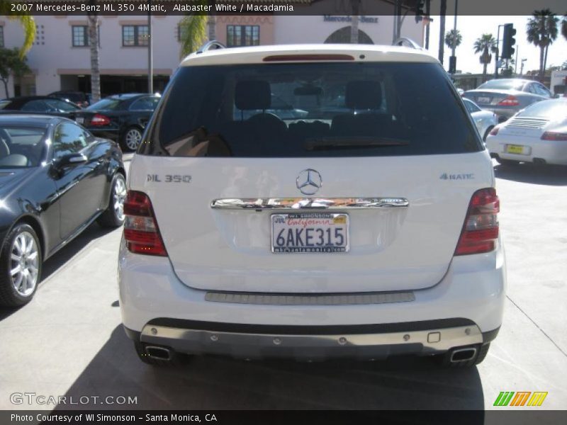 Alabaster White / Macadamia 2007 Mercedes-Benz ML 350 4Matic