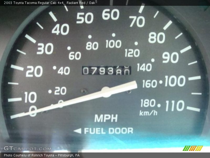 Radiant Red / Oak 2003 Toyota Tacoma Regular Cab 4x4