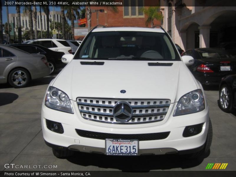 Alabaster White / Macadamia 2007 Mercedes-Benz ML 350 4Matic