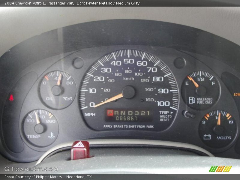  2004 Astro LS Passenger Van LS Passenger Van Gauges