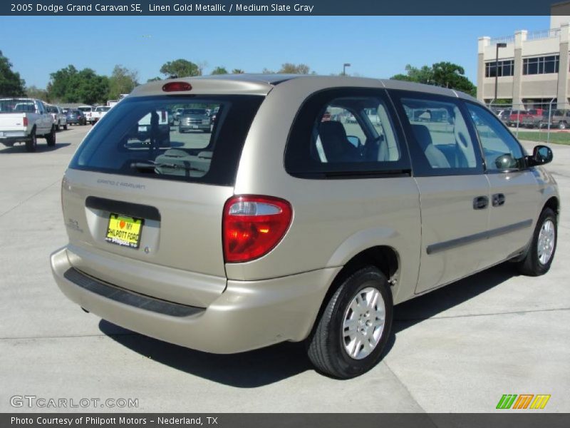 Linen Gold Metallic / Medium Slate Gray 2005 Dodge Grand Caravan SE