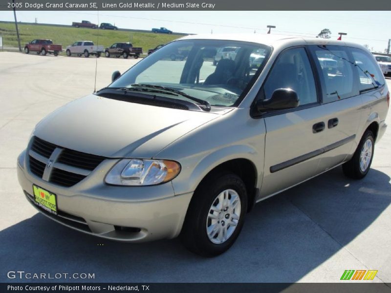 Linen Gold Metallic / Medium Slate Gray 2005 Dodge Grand Caravan SE