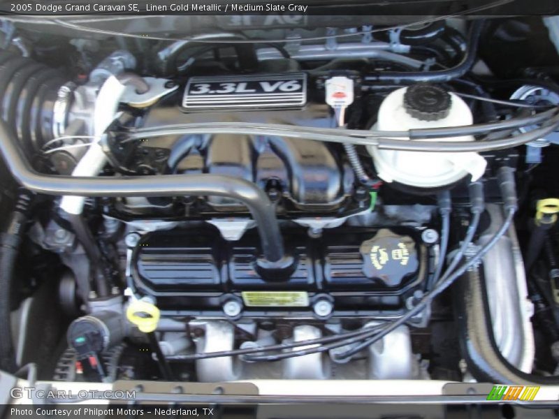 Linen Gold Metallic / Medium Slate Gray 2005 Dodge Grand Caravan SE