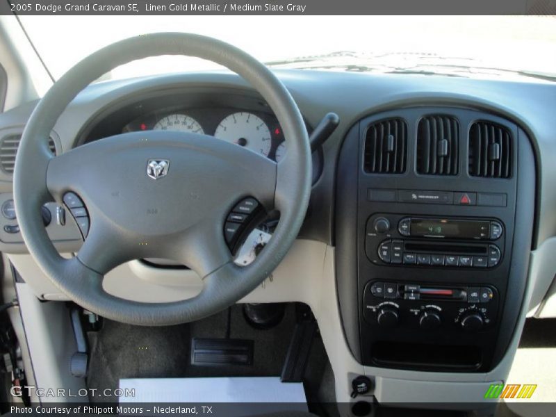 Linen Gold Metallic / Medium Slate Gray 2005 Dodge Grand Caravan SE