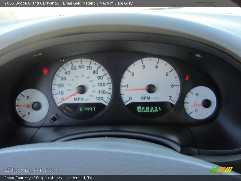 Linen Gold Metallic / Medium Slate Gray 2005 Dodge Grand Caravan SE