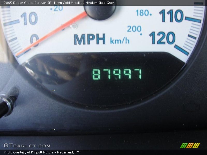 Linen Gold Metallic / Medium Slate Gray 2005 Dodge Grand Caravan SE