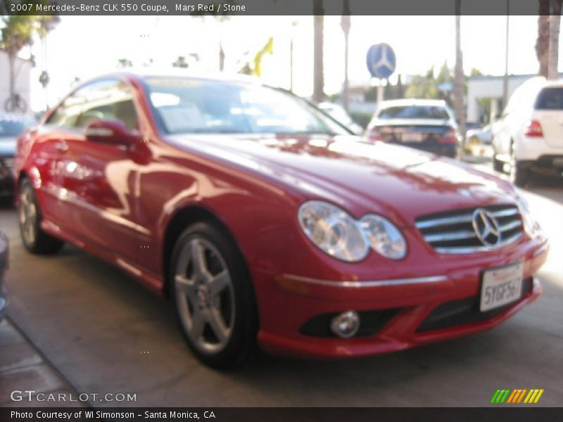 Mars Red / Stone 2007 Mercedes-Benz CLK 550 Coupe