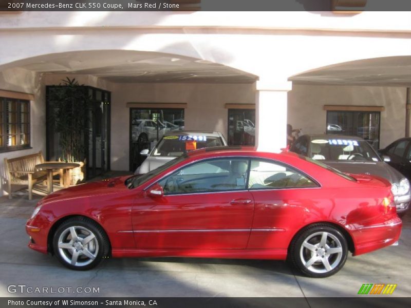 Mars Red / Stone 2007 Mercedes-Benz CLK 550 Coupe