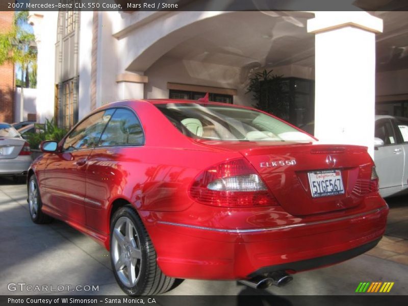 Mars Red / Stone 2007 Mercedes-Benz CLK 550 Coupe