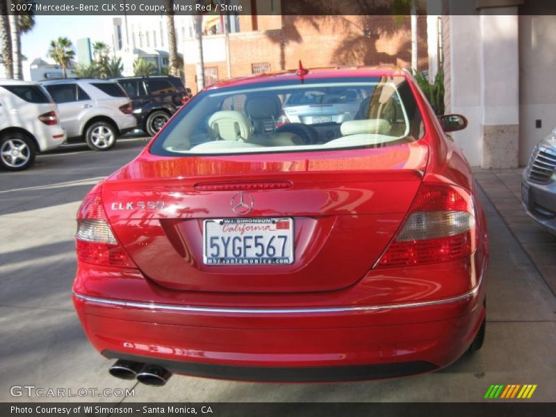Mars Red / Stone 2007 Mercedes-Benz CLK 550 Coupe