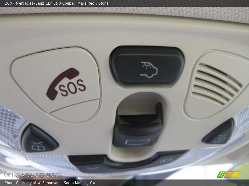Mars Red / Stone 2007 Mercedes-Benz CLK 550 Coupe