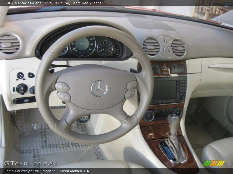 Mars Red / Stone 2007 Mercedes-Benz CLK 550 Coupe