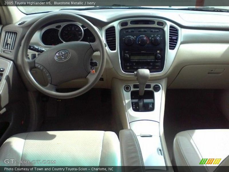 Bluestone Metallic / Ivory 2005 Toyota Highlander V6