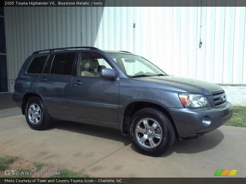 Bluestone Metallic / Ivory 2005 Toyota Highlander V6