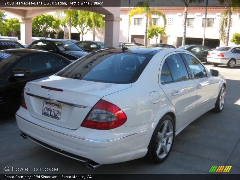 Arctic White / Black 2008 Mercedes-Benz E 350 Sedan
