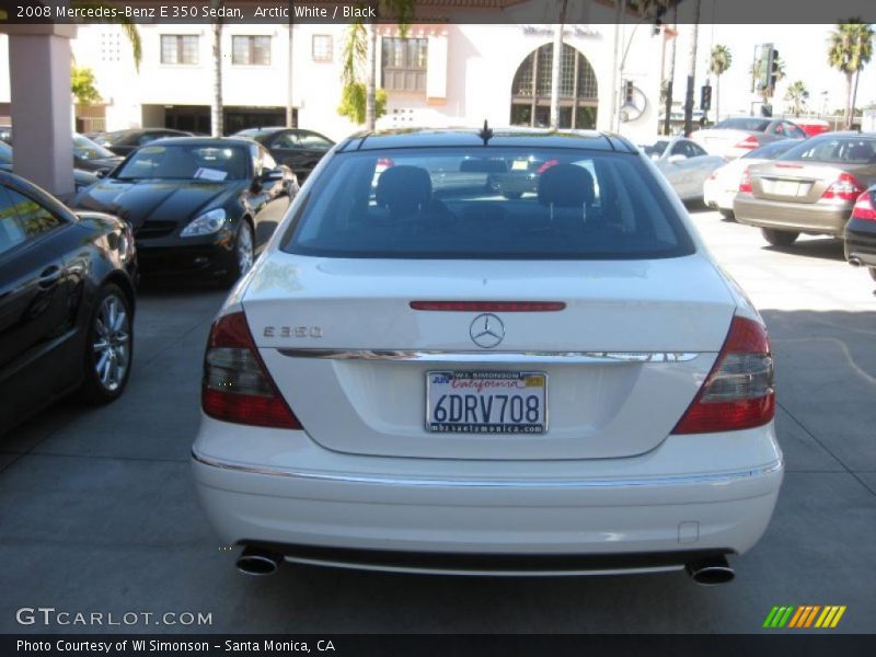 Arctic White / Black 2008 Mercedes-Benz E 350 Sedan