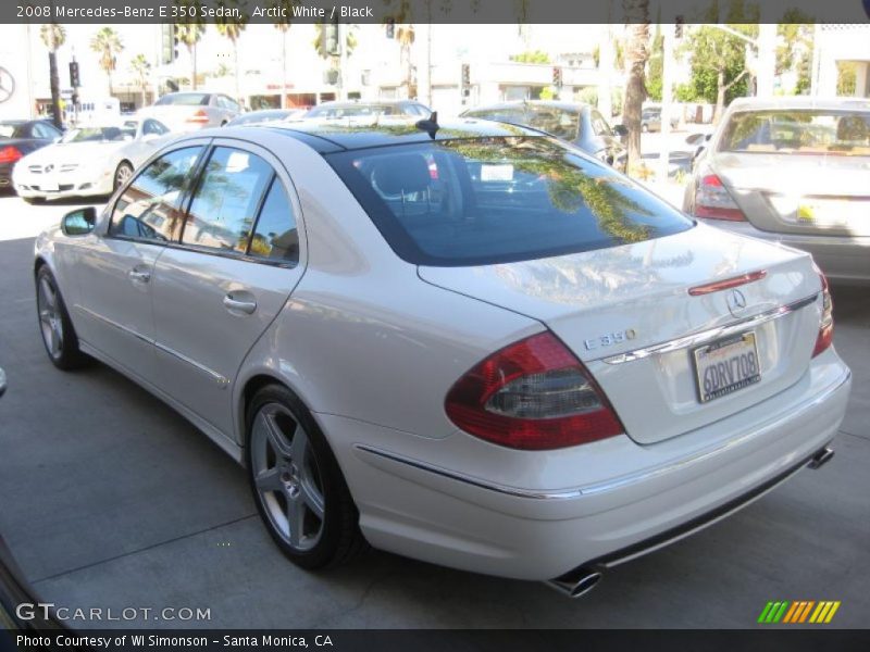 Arctic White / Black 2008 Mercedes-Benz E 350 Sedan