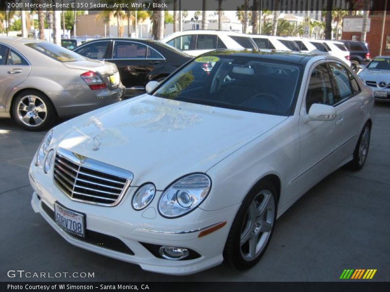 Arctic White / Black 2008 Mercedes-Benz E 350 Sedan
