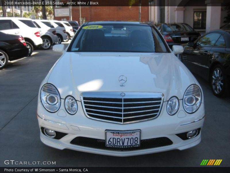 Arctic White / Black 2008 Mercedes-Benz E 350 Sedan