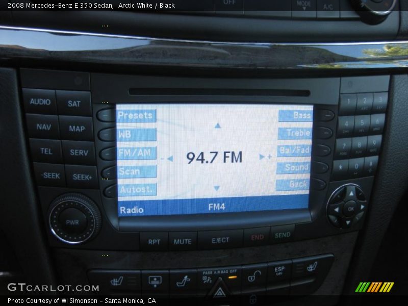 Arctic White / Black 2008 Mercedes-Benz E 350 Sedan