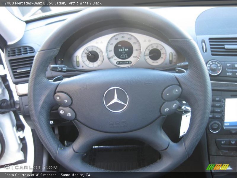 Arctic White / Black 2008 Mercedes-Benz E 350 Sedan