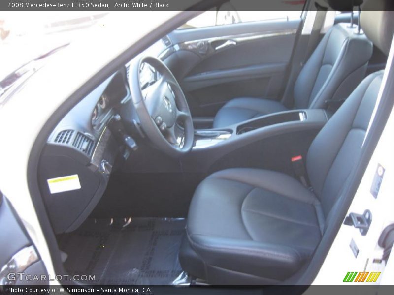 Arctic White / Black 2008 Mercedes-Benz E 350 Sedan