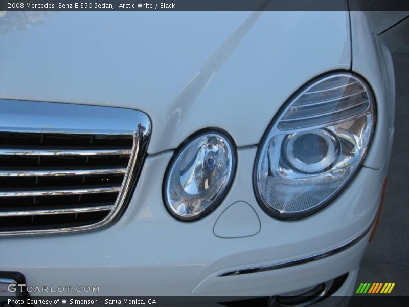 Arctic White / Black 2008 Mercedes-Benz E 350 Sedan