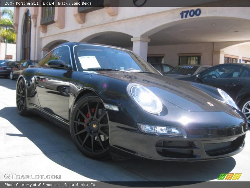 Black / Sand Beige 2007 Porsche 911 Targa 4