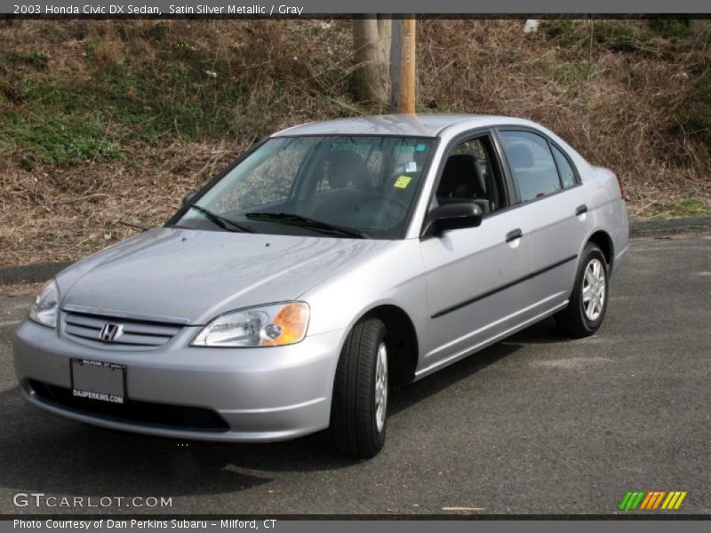 Satin Silver Metallic / Gray 2003 Honda Civic DX Sedan