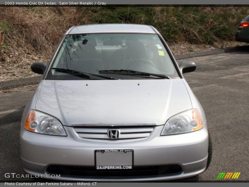 Satin Silver Metallic / Gray 2003 Honda Civic DX Sedan