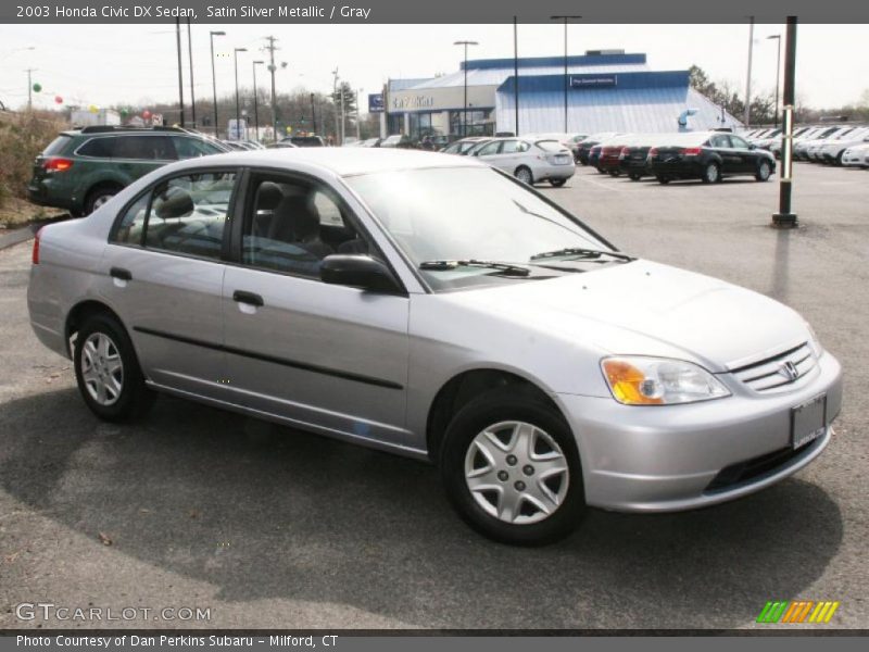 Satin Silver Metallic / Gray 2003 Honda Civic DX Sedan