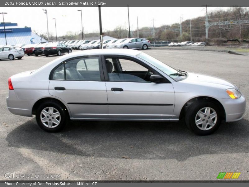 Satin Silver Metallic / Gray 2003 Honda Civic DX Sedan