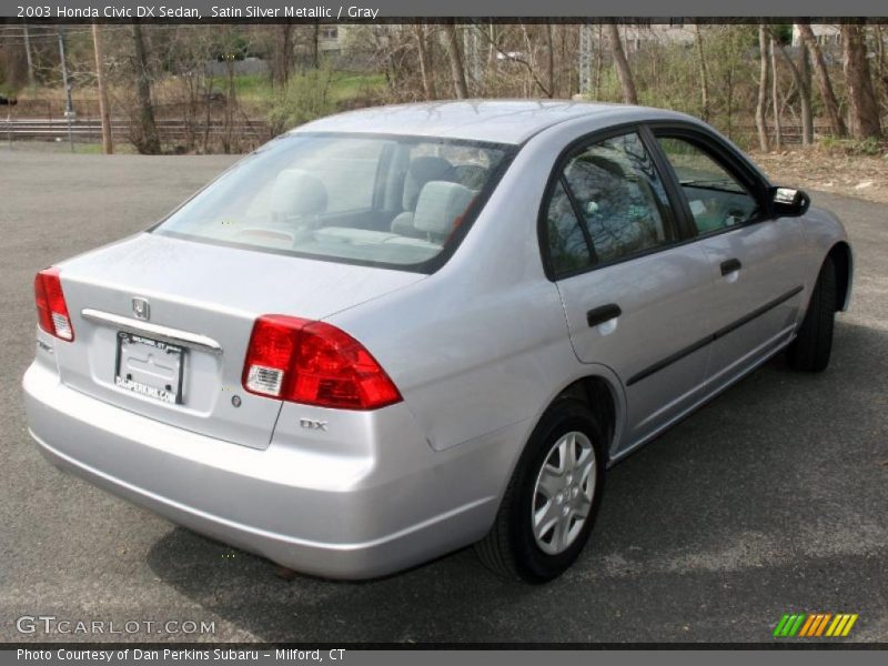 Satin Silver Metallic / Gray 2003 Honda Civic DX Sedan