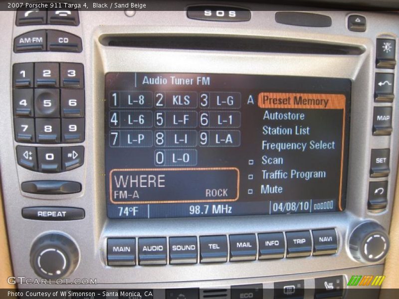 Black / Sand Beige 2007 Porsche 911 Targa 4