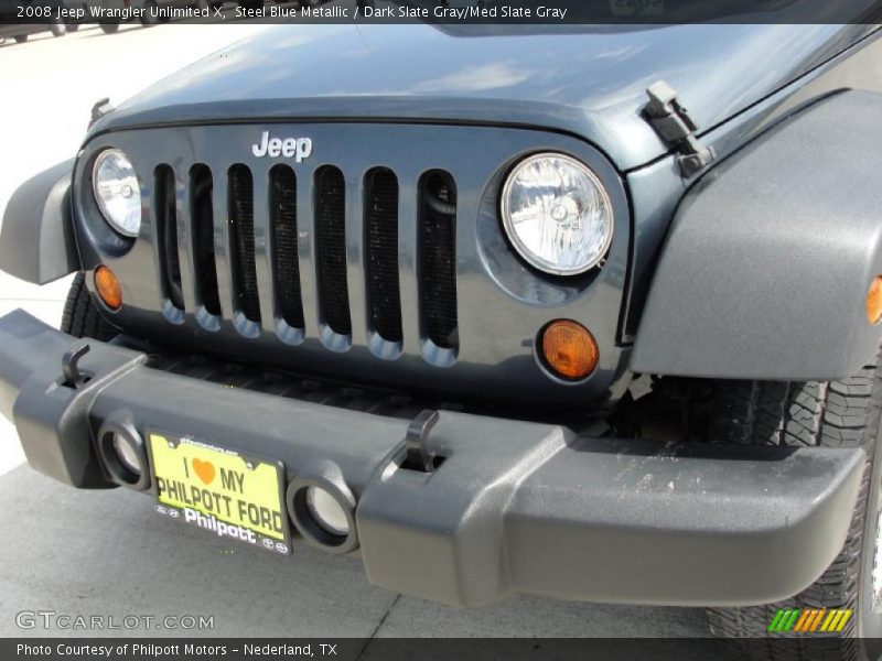 Steel Blue Metallic / Dark Slate Gray/Med Slate Gray 2008 Jeep Wrangler Unlimited X