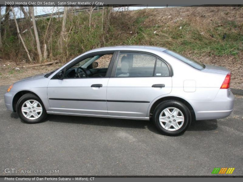 Satin Silver Metallic / Gray 2003 Honda Civic DX Sedan