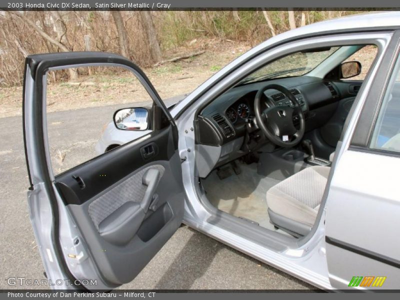 Satin Silver Metallic / Gray 2003 Honda Civic DX Sedan