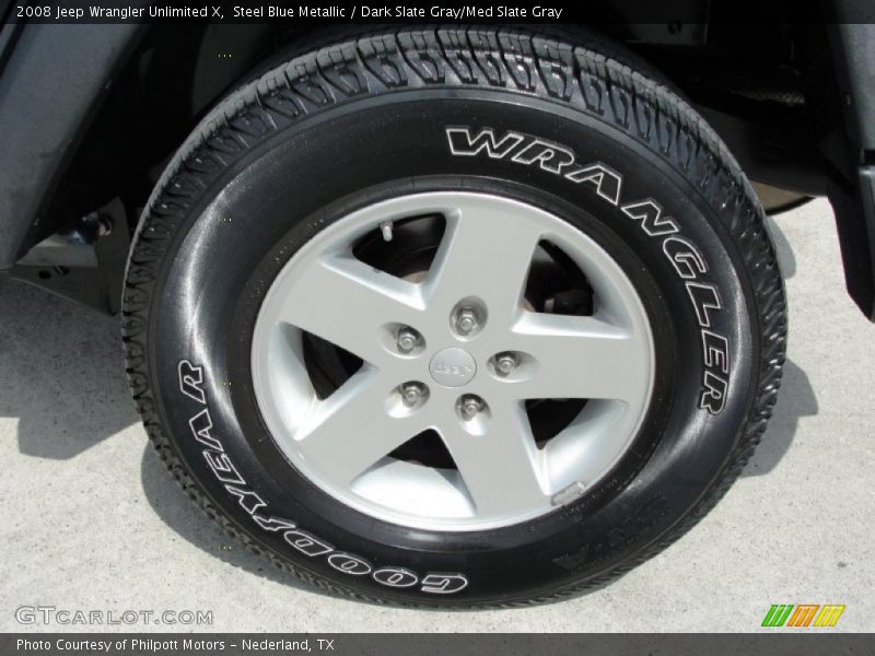 Steel Blue Metallic / Dark Slate Gray/Med Slate Gray 2008 Jeep Wrangler Unlimited X