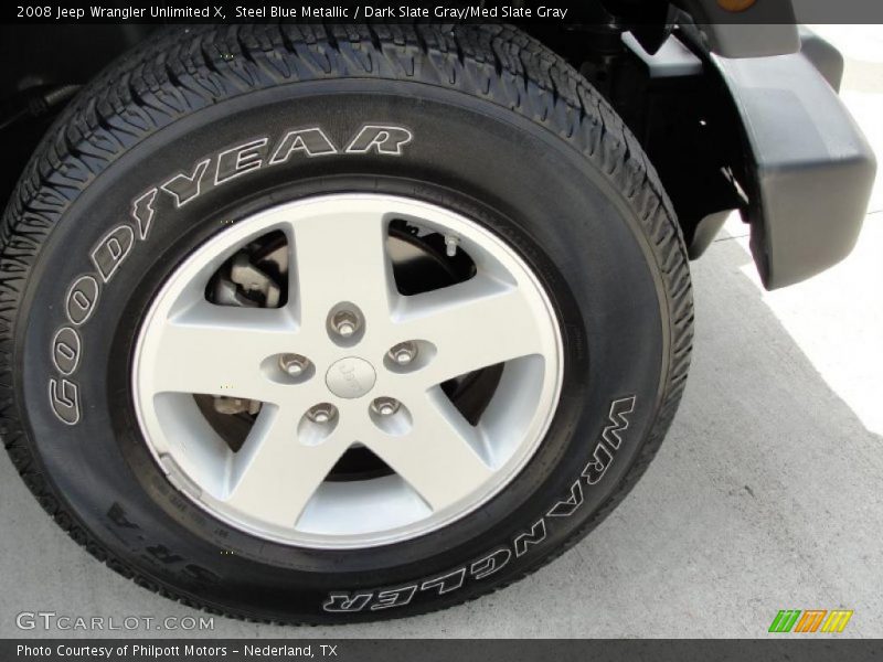 Steel Blue Metallic / Dark Slate Gray/Med Slate Gray 2008 Jeep Wrangler Unlimited X