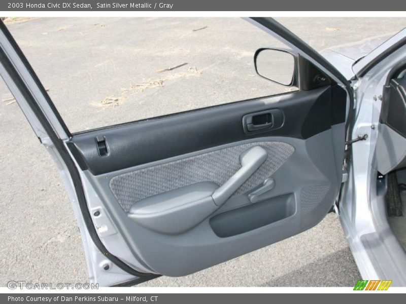 Satin Silver Metallic / Gray 2003 Honda Civic DX Sedan
