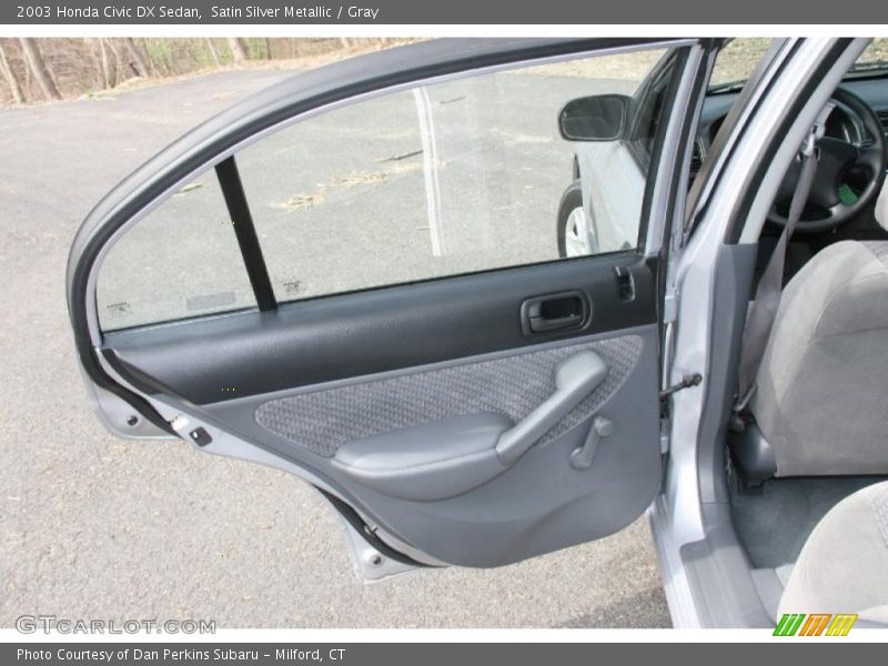 Satin Silver Metallic / Gray 2003 Honda Civic DX Sedan