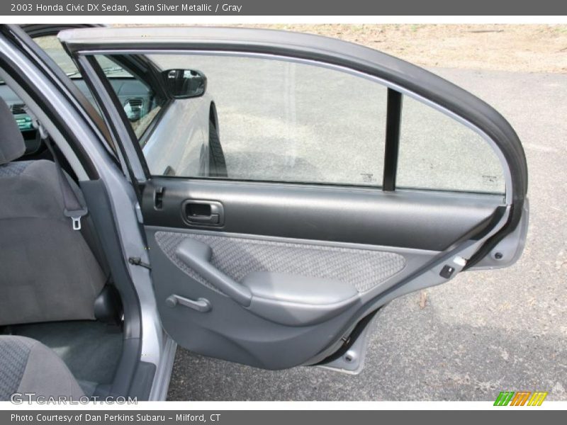 Satin Silver Metallic / Gray 2003 Honda Civic DX Sedan